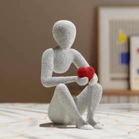 Embrace of Love - Modern Heart Sculpture